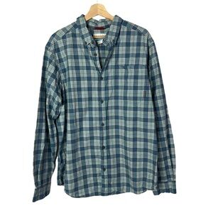 Columbia Blue Plaid‎ Outdoor Long Sleeve Button Down L